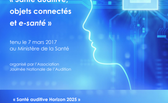 Page de couverture des actes du colloque « Santé auditive, objets connectés et e-santé » de mars 2017