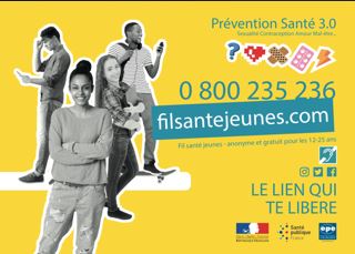 Prévention santé 3.0 - 0800 235 236 - Fil santé anonyme et gratuite pour les 12-25 ans -