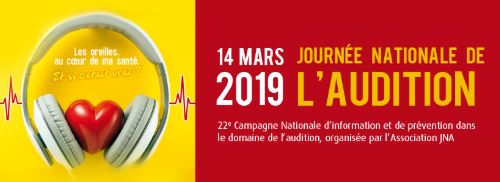 logo journée nationale de l'audition 14 mars 2019