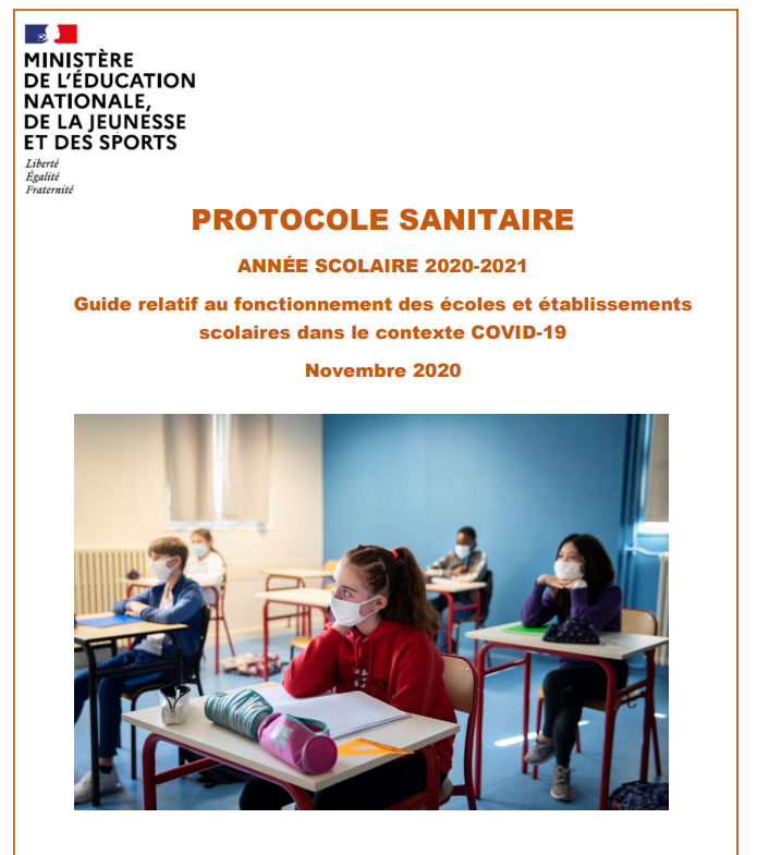 Protocole sanitaire renforcé - Novembre 2020